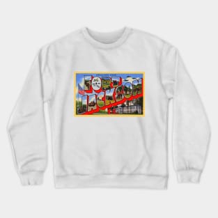 Greetings from Fort Jackson South Carolina - Vintage Large Letter Postcard Crewneck Sweatshirt